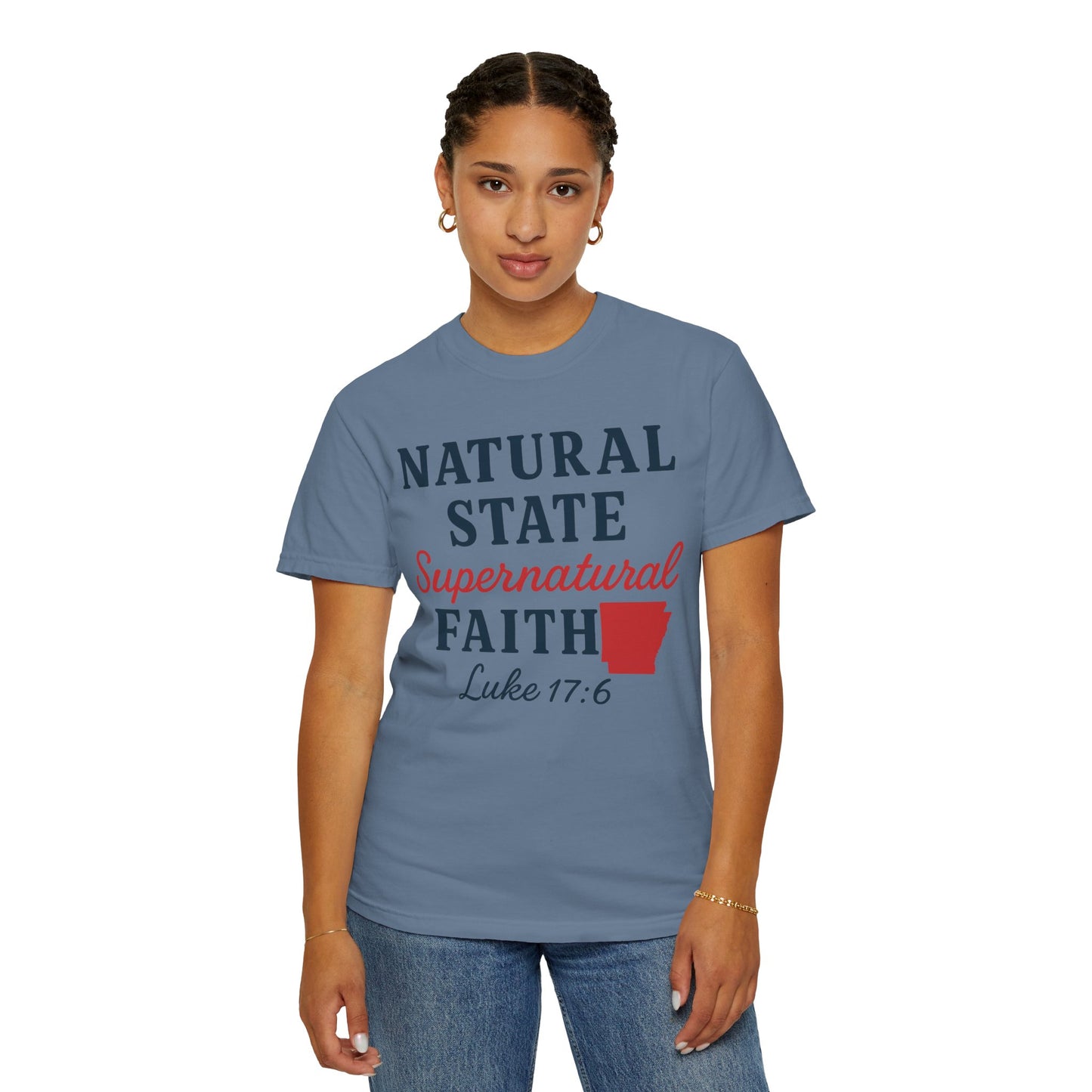 ARKANSAS Natural State, Supernatural Faith – Arkansas Scripture Tee