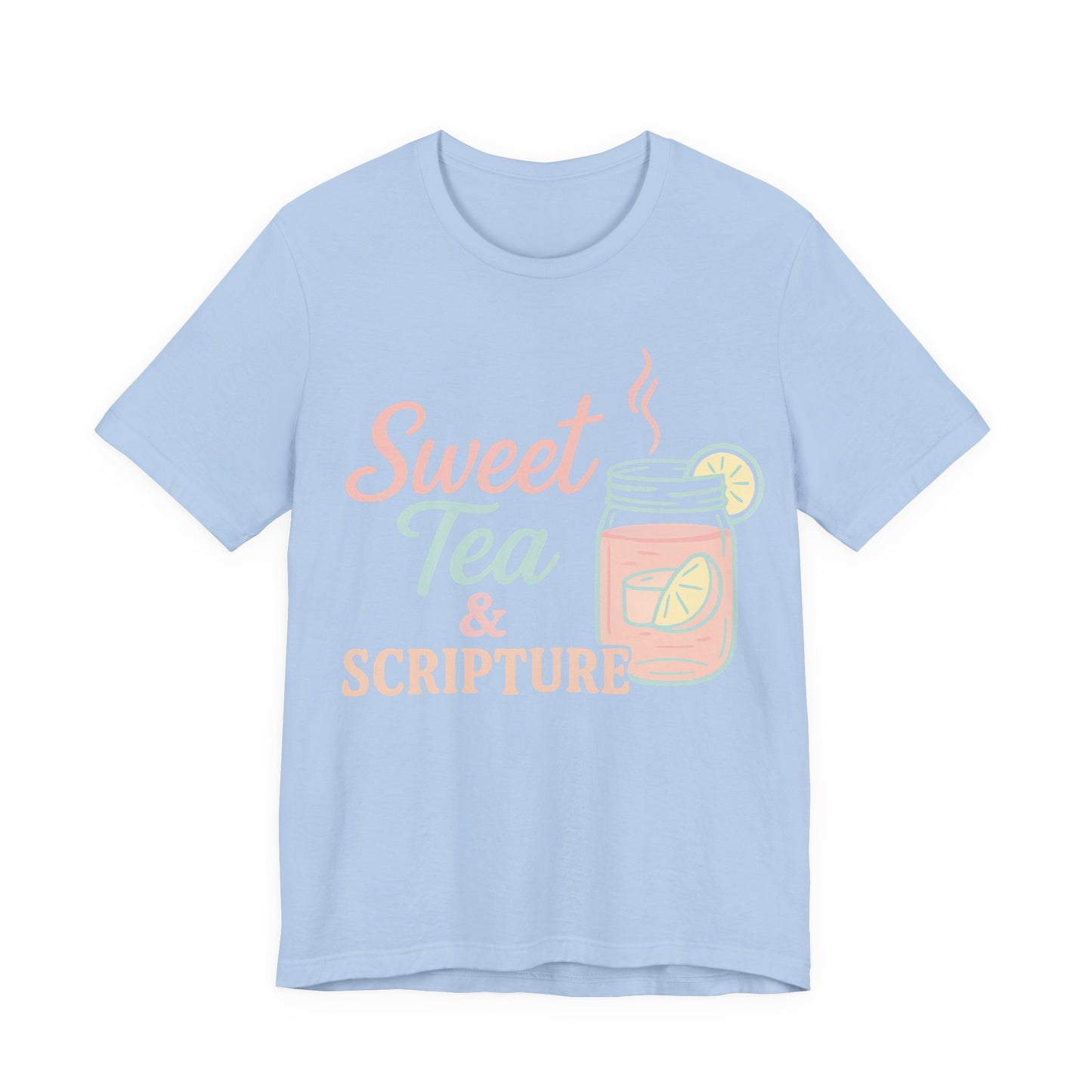 Sweet Tea & Scripture T-Shirt | Pastel Southern Christian Comfort Colors Tee