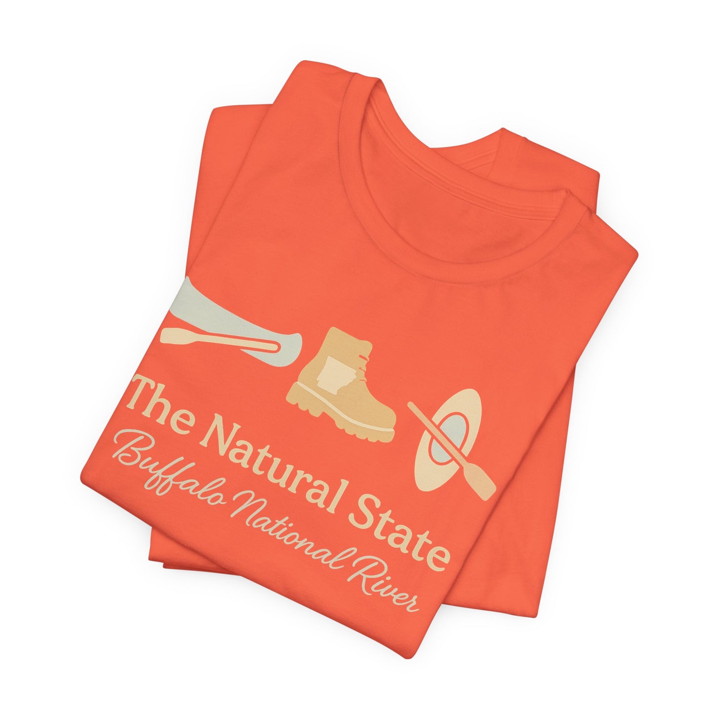 "Adventure Awaits - Hiking & Kayaking Arkansas Tee for Outdoor Enthusiasts"