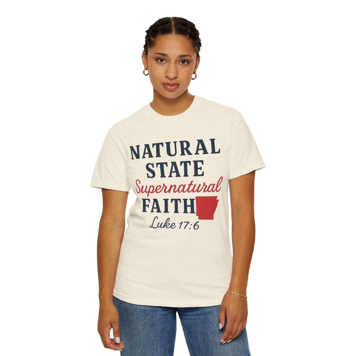 ARKANSAS Natural State, Supernatural Faith – Arkansas Scripture Tee