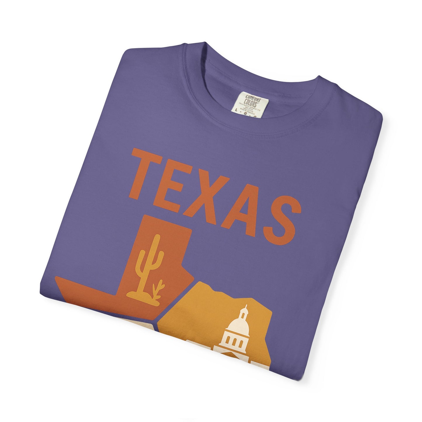 Texas Origami State Shirt | Lone Star Pride Tee with Iconic Scenes | Comfort Colors® | Rooted South Threads