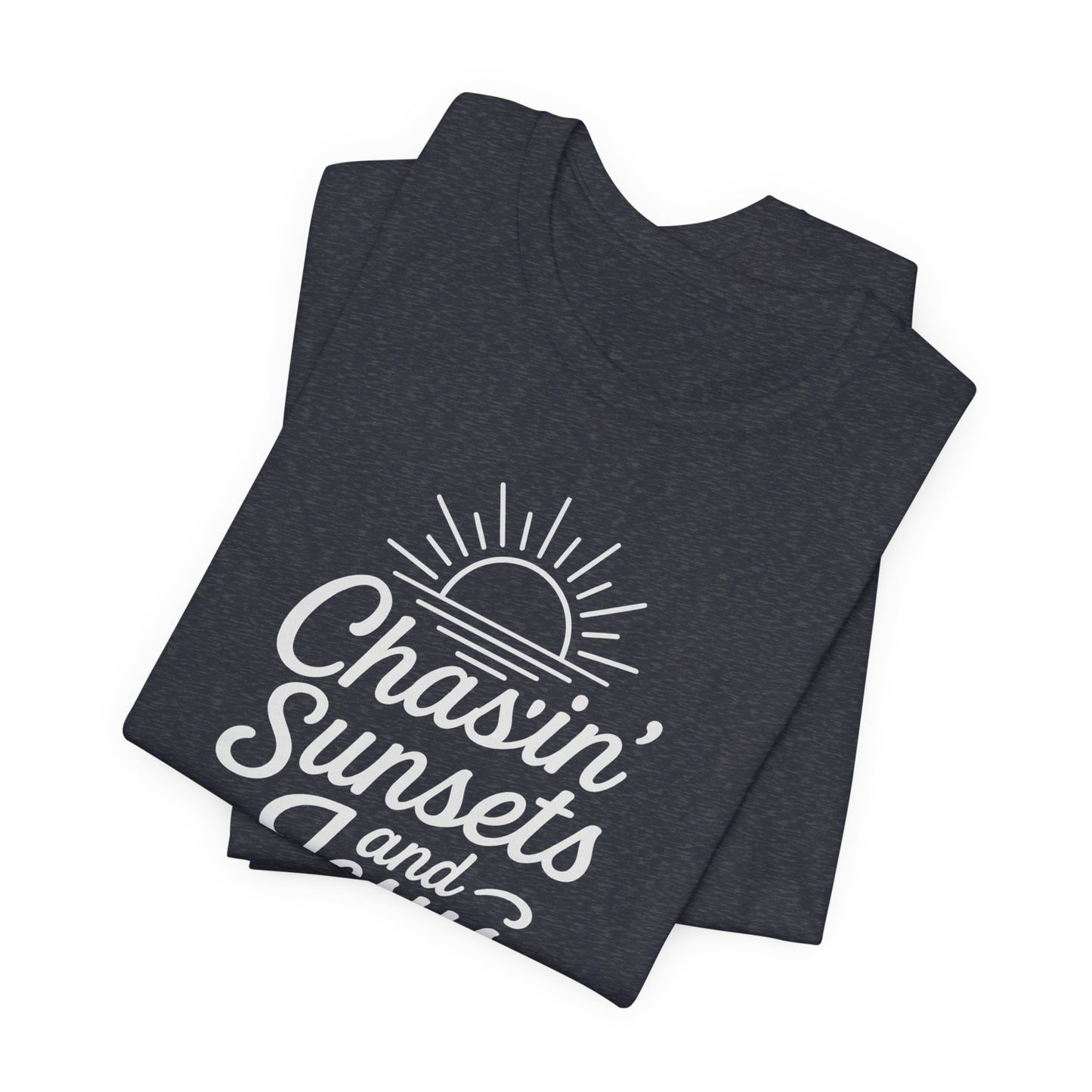 Chasin’ Sunsets and Jesus T-Shirt – Christian Sunset Graphic Tee