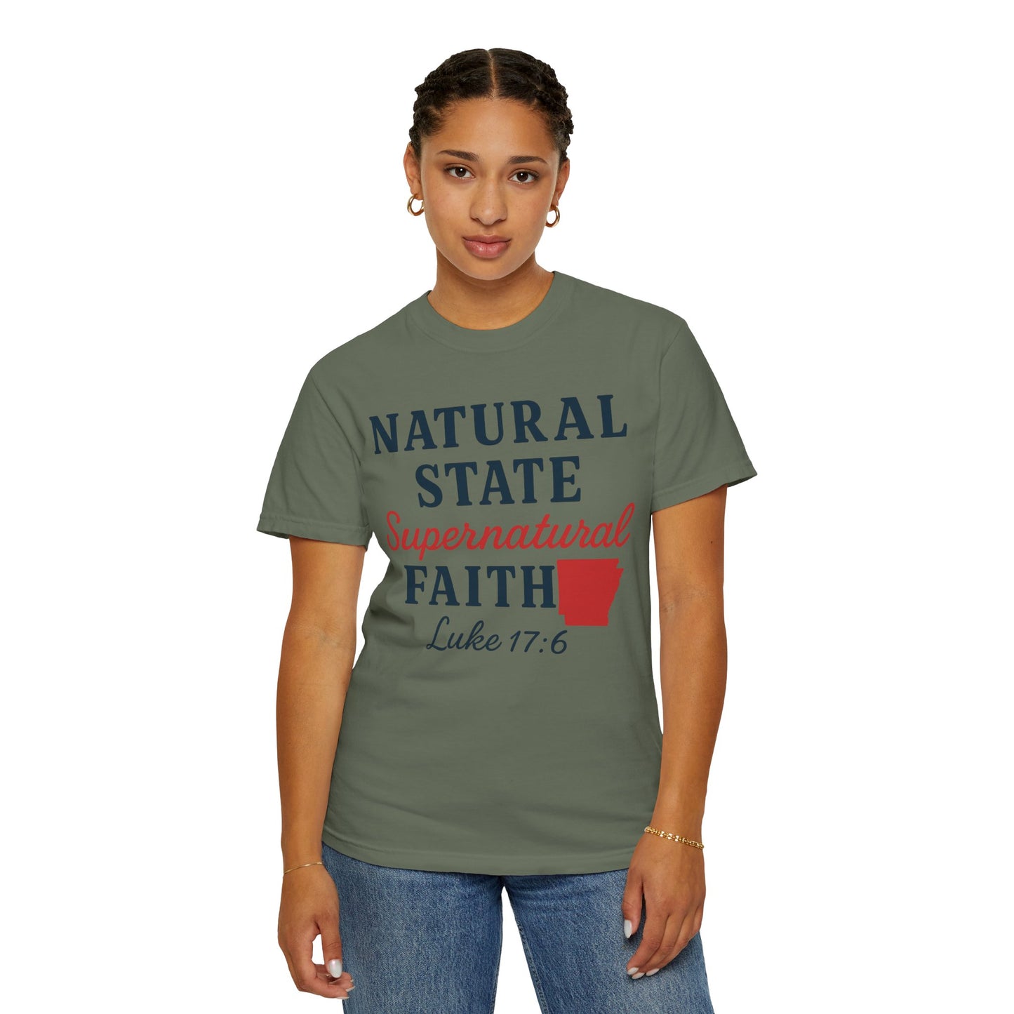 ARKANSAS Natural State, Supernatural Faith – Arkansas Scripture Tee