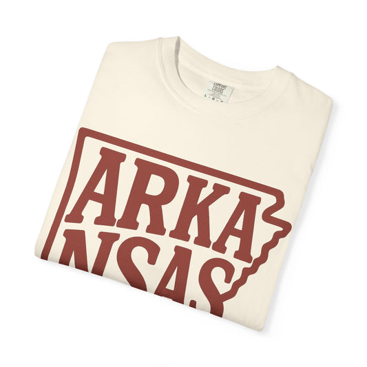 ARKANSAS Block Letter Tee  | Comfort Colors® | Rooted South Threads