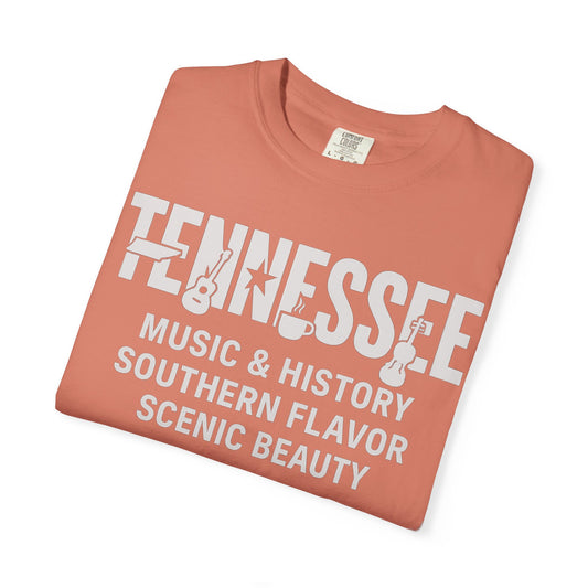 Tennessee Pride Shirt – Music, History, and Southern Charm Graphic Tee– Southern State Pride Tee – Comfort Colors Vintage Graphic T-Shirt - Tennessee T-Shirt