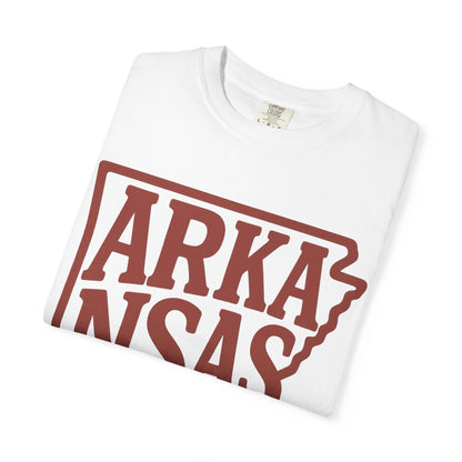 ARKANSAS Block Letter Tee – Rooted South Threads | Comfort Colors® | Rooted South Threads