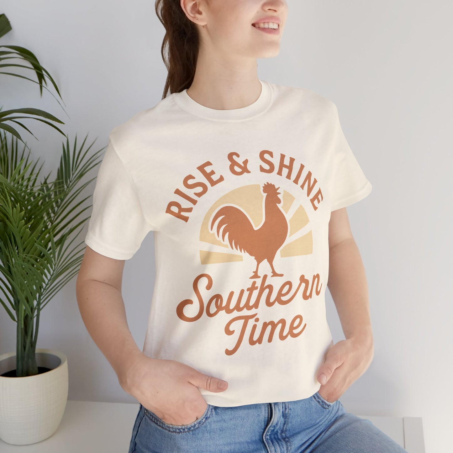 Rise & Shine Southern Time T-Shirt | Retro Rooster Farm Tee
