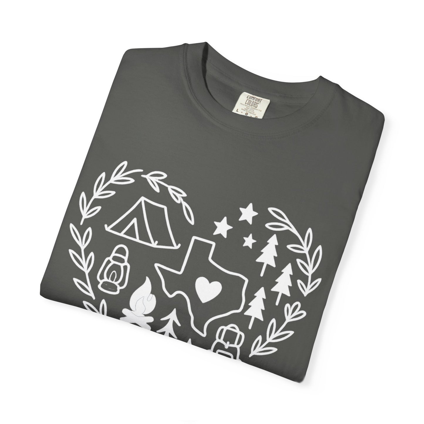 Texas Camping Heart T-Shirt | Outdoor Adventure Graphic Tee