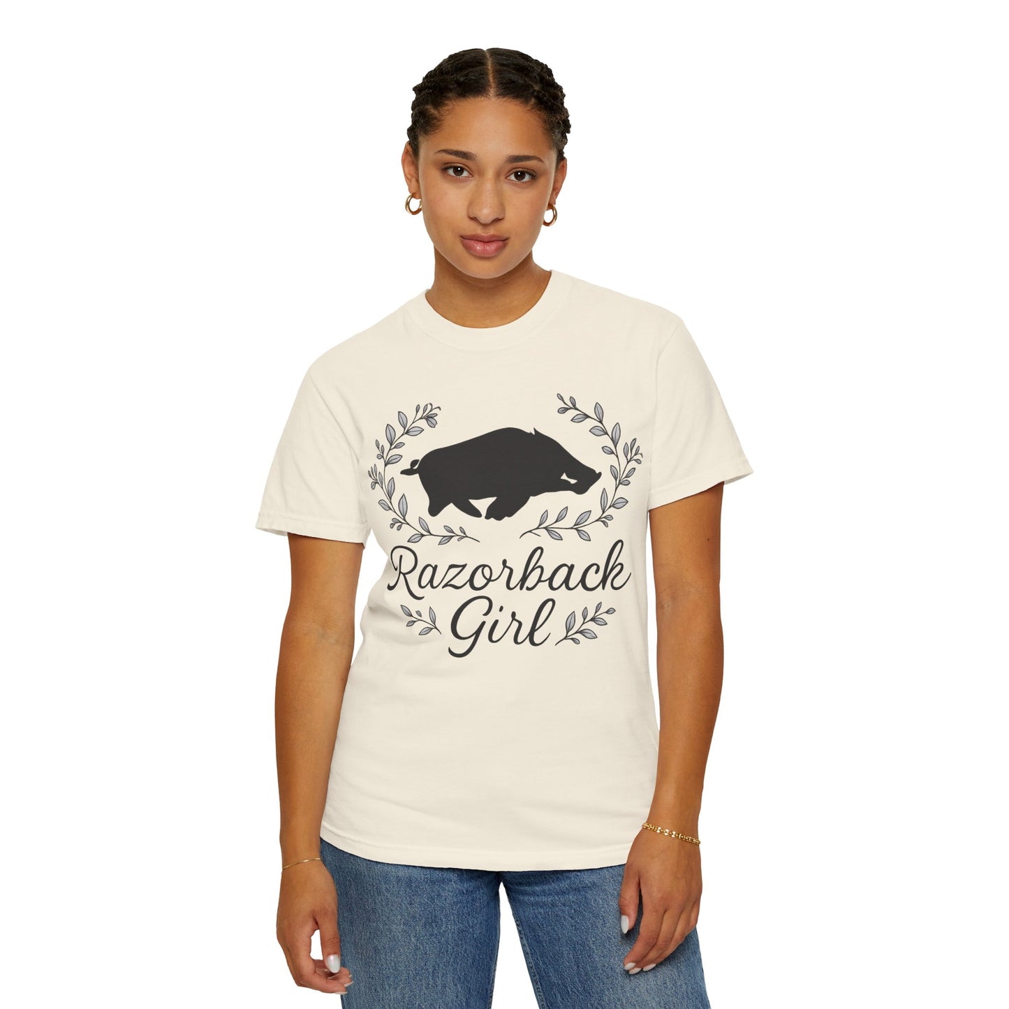 ARKANSAS Razorback Girl Tee – Arkansas Pride Meets Feminine Charm