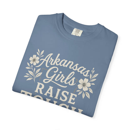 Arkansas Girls Raise Tough Kids Shirt Southern Mom Pride Tee | Comfort Colors Arkansas Graphic T-Shirt