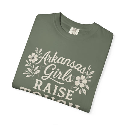 Arkansas Girls Raise Tough Kids Shirt Southern Mom Pride Tee | Comfort Colors Arkansas Graphic T-Shirt