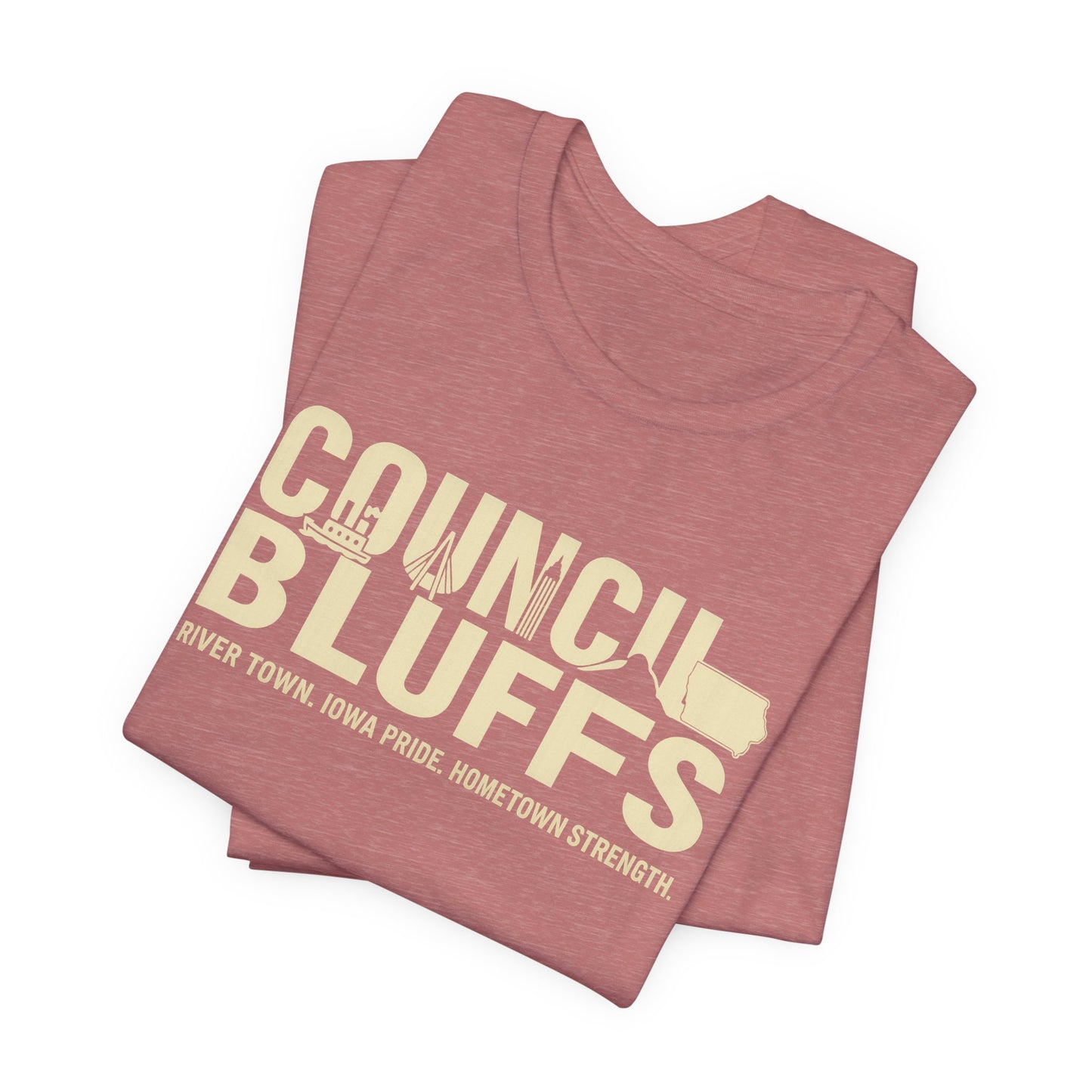 Copy of Council Bluffs Retro T-Shirt – Iowa River Town Pride Tee | Rooted South Threads