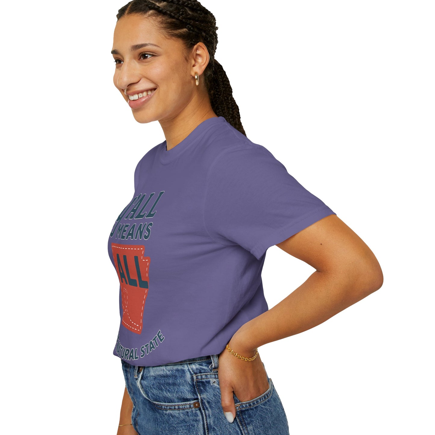 Y’all Means All – Arkansas Inclusion Tee | Natural State Pride Shirt| Comfort Colors Tee| Comfort Colors® | Rooted South Threads