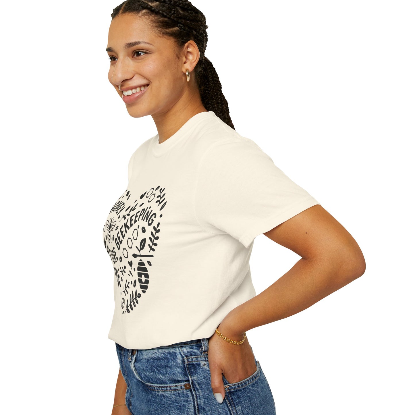 Beekeeping Heart Shirt – Honey Bee Nature Lover Graphic Tee – Sustainable Apiary Comfort Colors Style | Comfort Colors Graphic T-Shirt