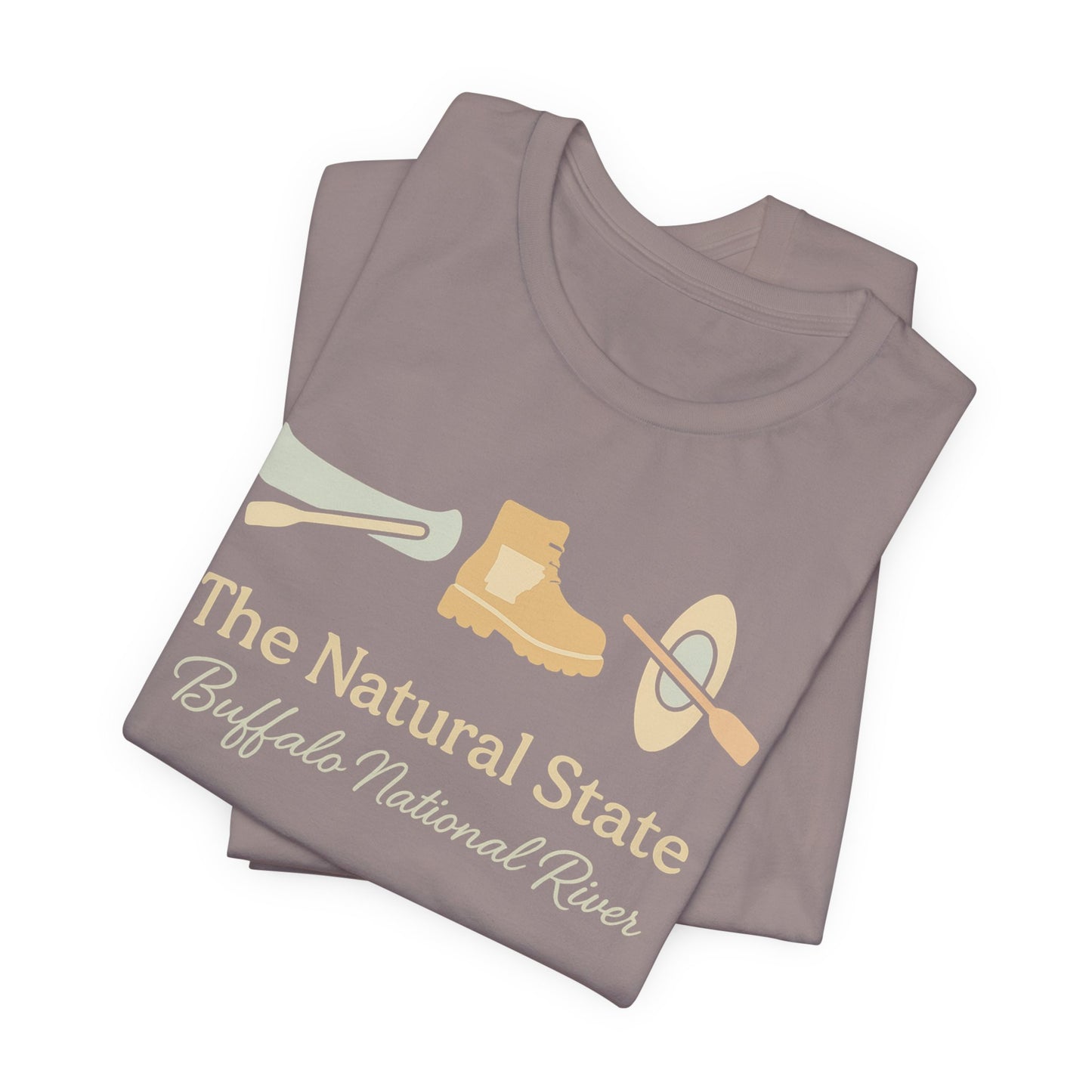 "Adventure Awaits - Hiking & Kayaking Arkansas Tee for Outdoor Enthusiasts"