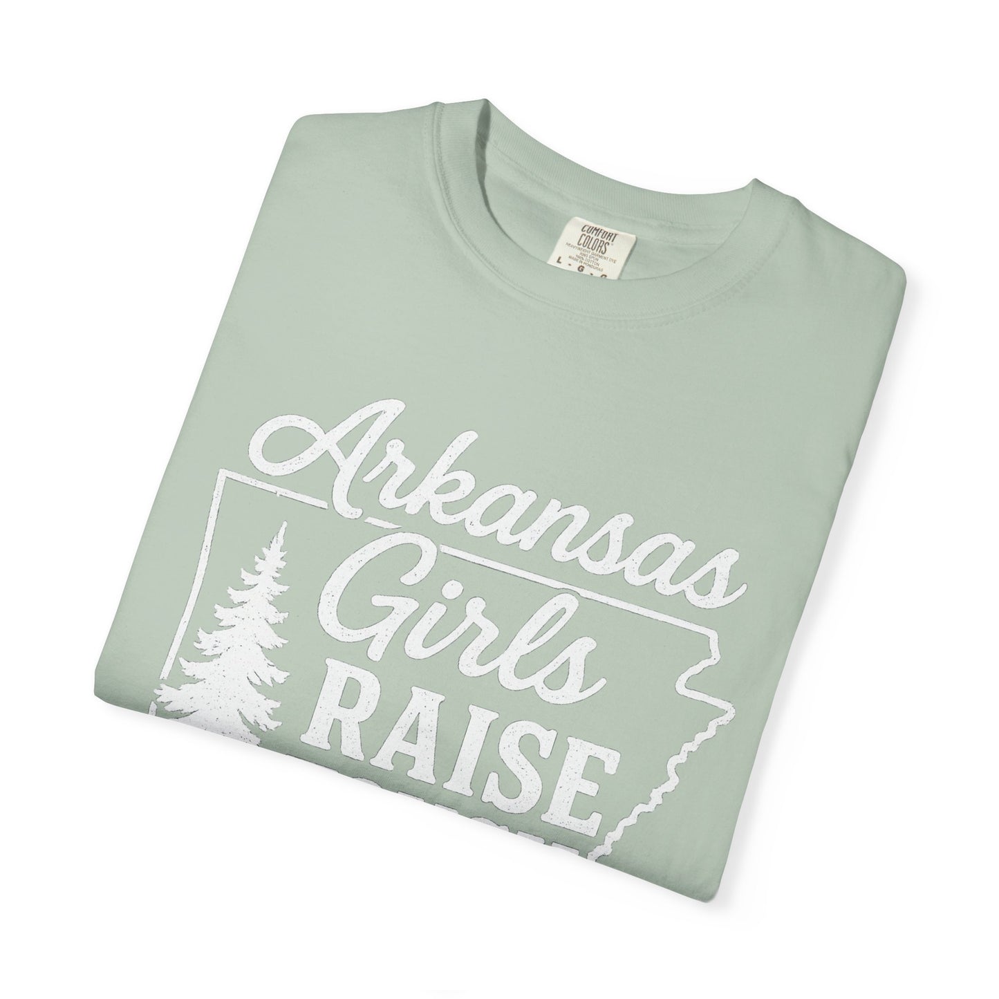Arkansas Girls Raise Tough Kids Shirt | Southern Mom Pride Tee | Comfort Colors Arkansas Graphic T-Shirt