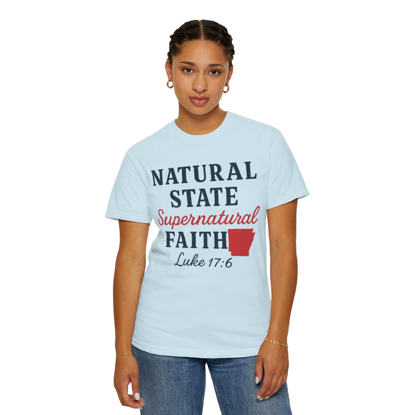 ARKANSAS Natural State, Supernatural Faith – Arkansas Scripture Tee