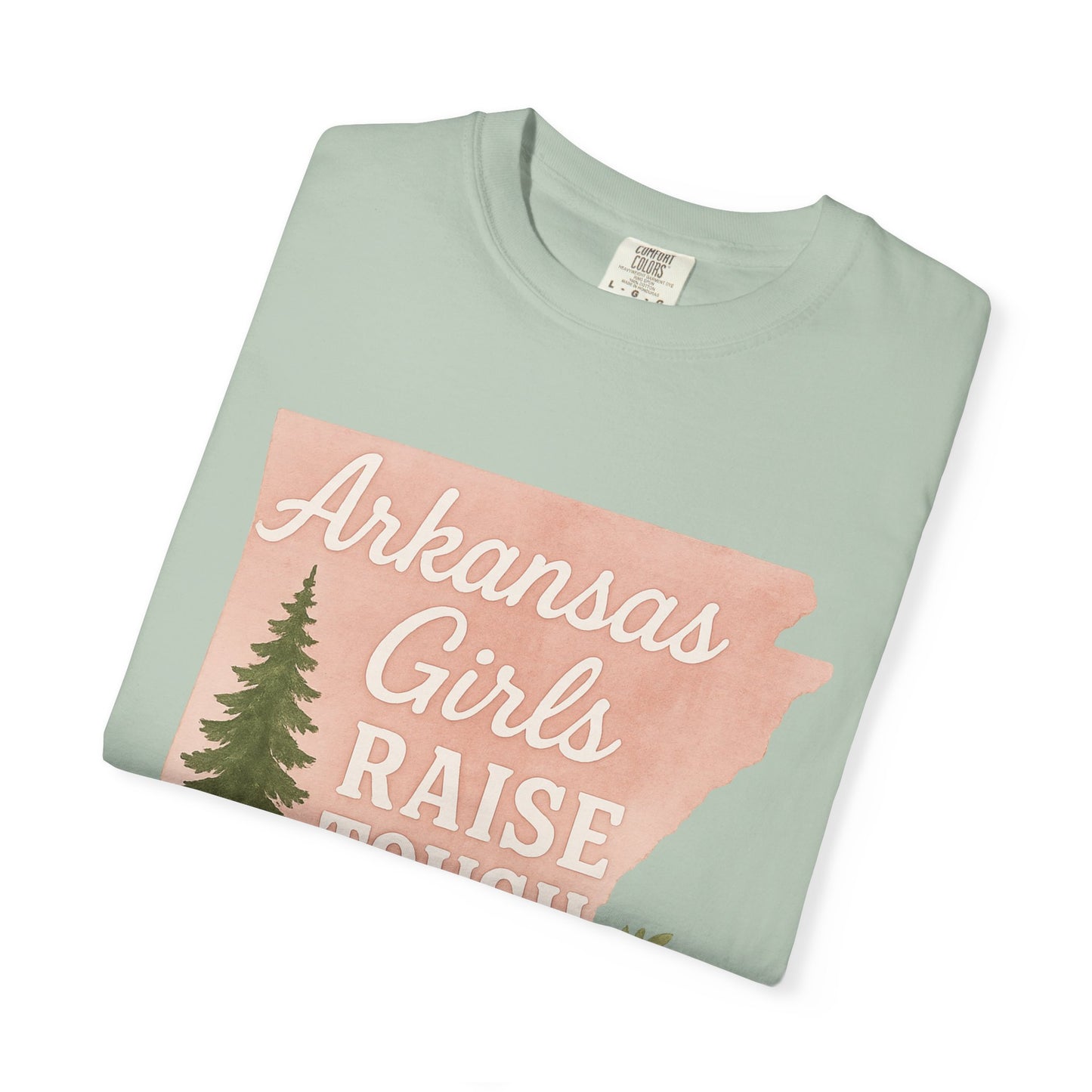 Arkansas Girls Raise Tough Kids Tee | Southern Mom Pride Tee | Comfort Colors Arkansas Graphic T-Shirt