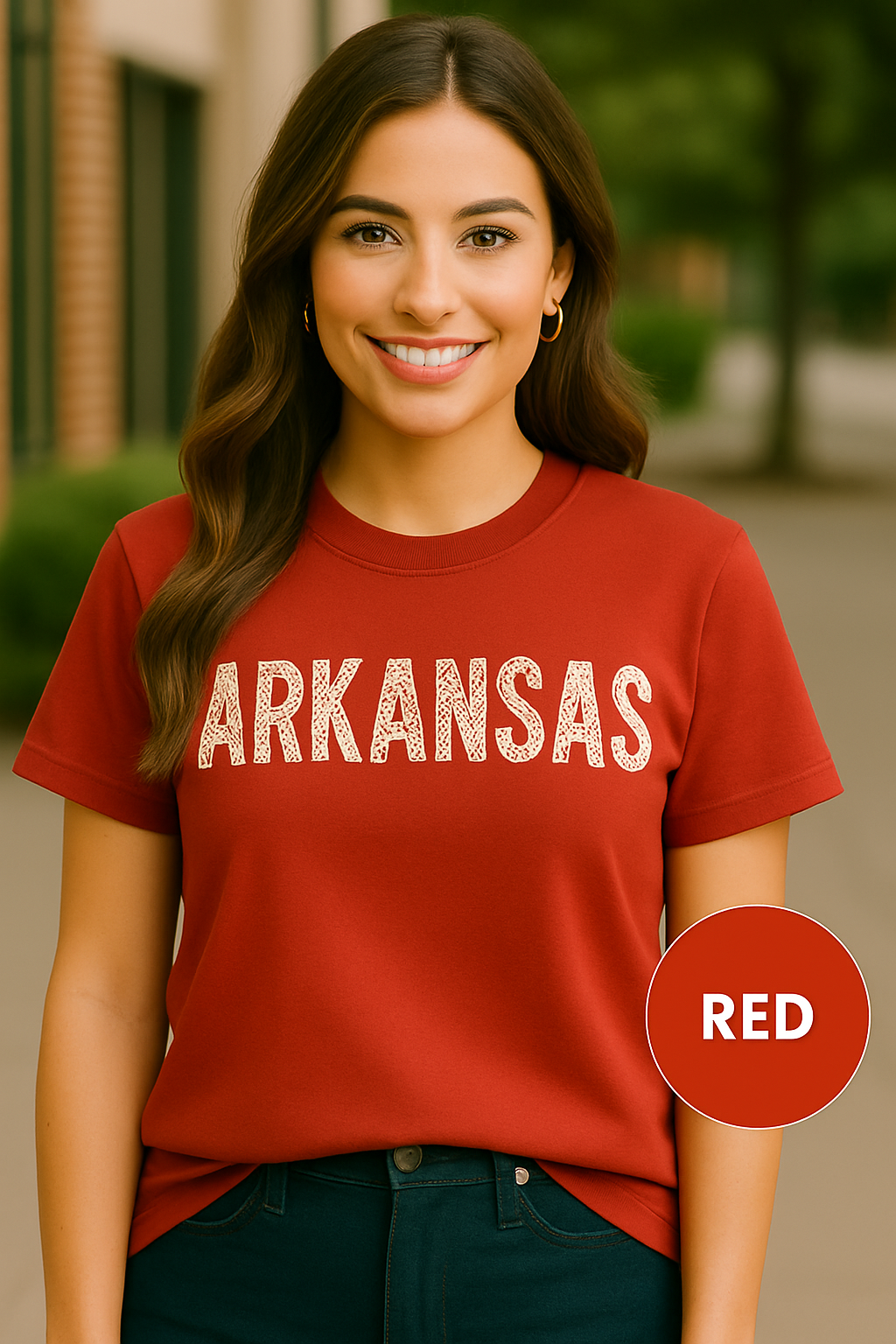 ARKANSAS Chevron Tee-Southern State Pride Tee | Comfort Colors® | Rooted South Threads