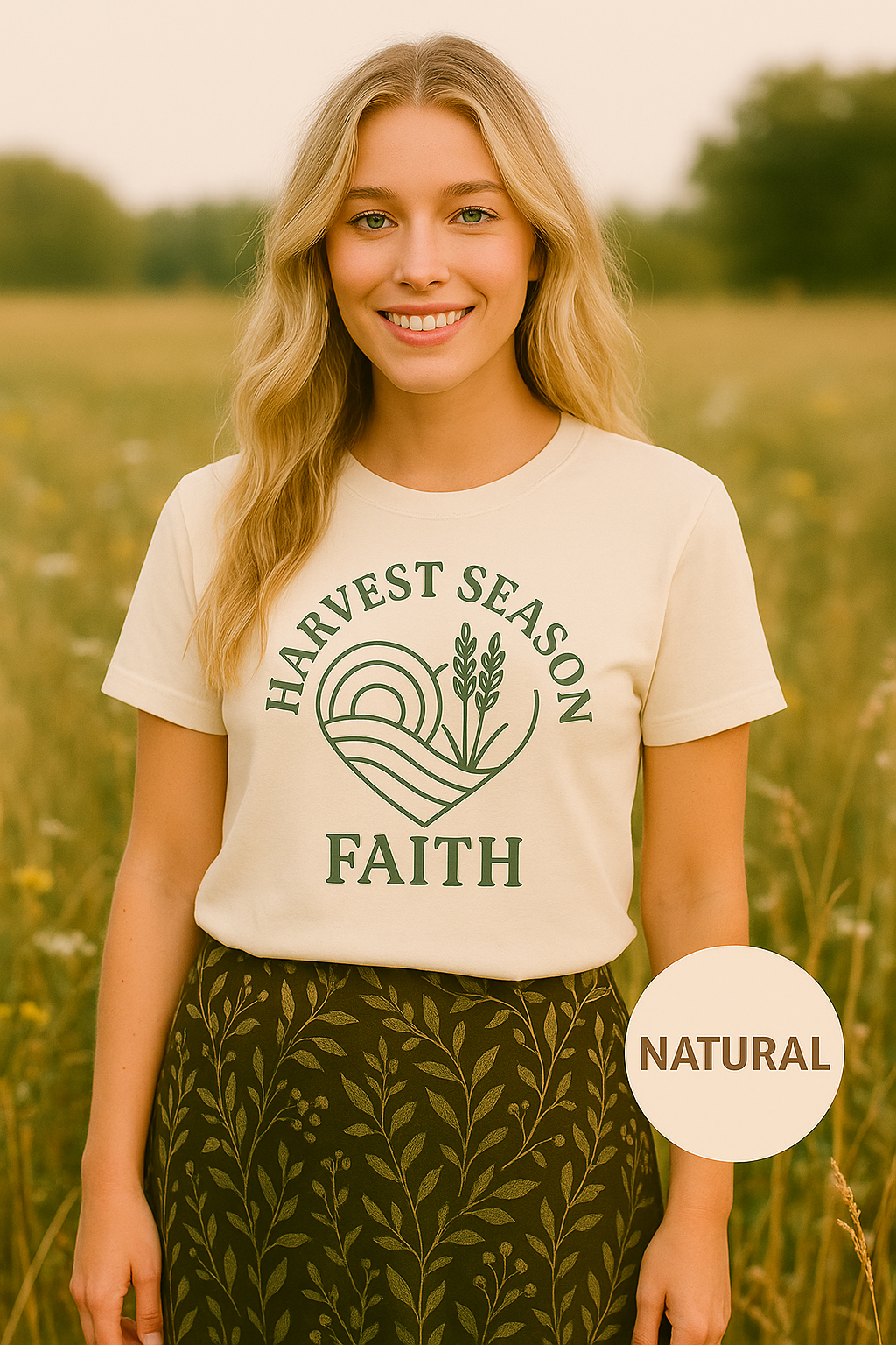Harvest Season Faith T-Shirt – Christian Fall Graphic Tee | Southern Faith Shirt for Women | Rooted South Threads