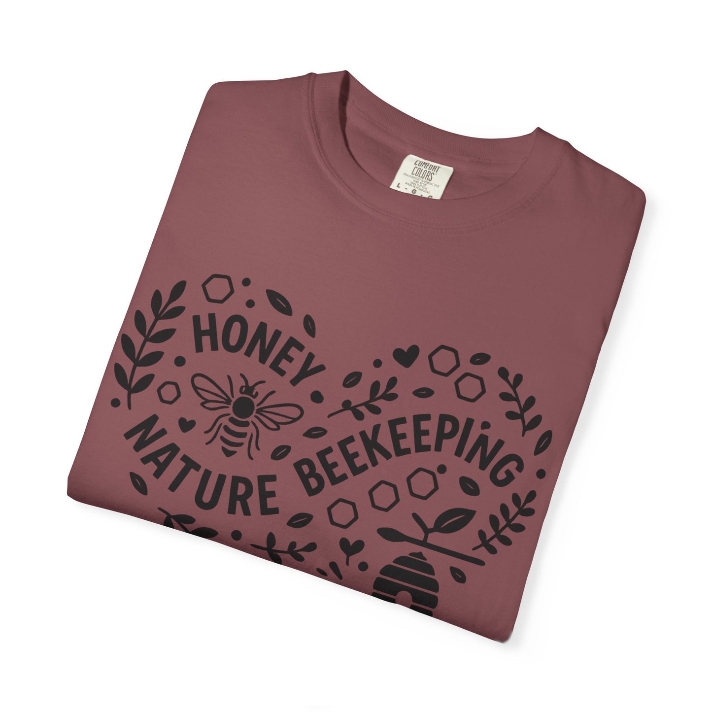 Beekeeping Heart Shirt – Honey Bee Nature Lover Graphic Tee – Sustainable Apiary Comfort Colors Style | Comfort Colors Graphic T-Shirt