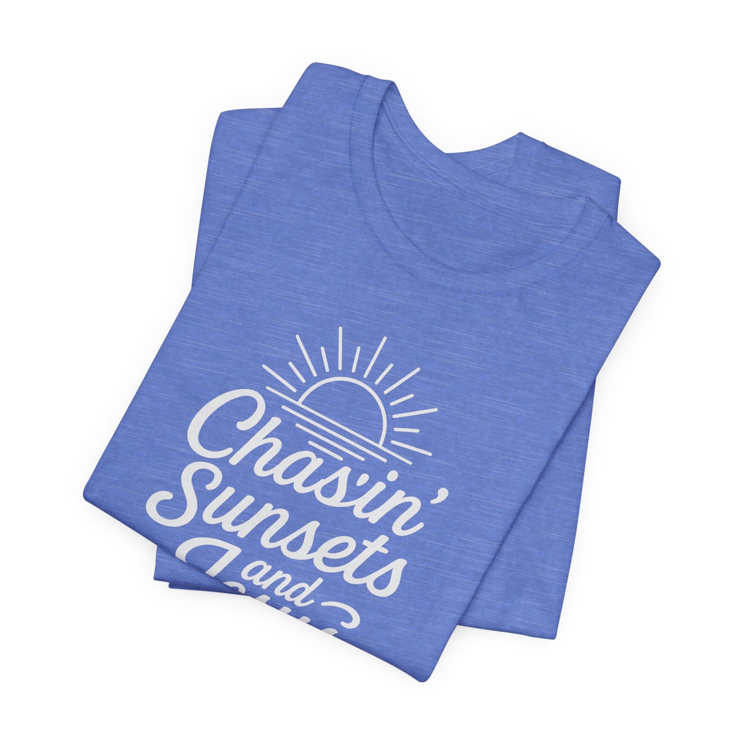 Chasin’ Sunsets and Jesus T-Shirt – Christian Sunset Graphic Tee