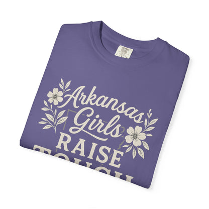 Arkansas Girls Raise Tough Kids Shirt Southern Mom Pride Tee | Comfort Colors Arkansas Graphic T-Shirt