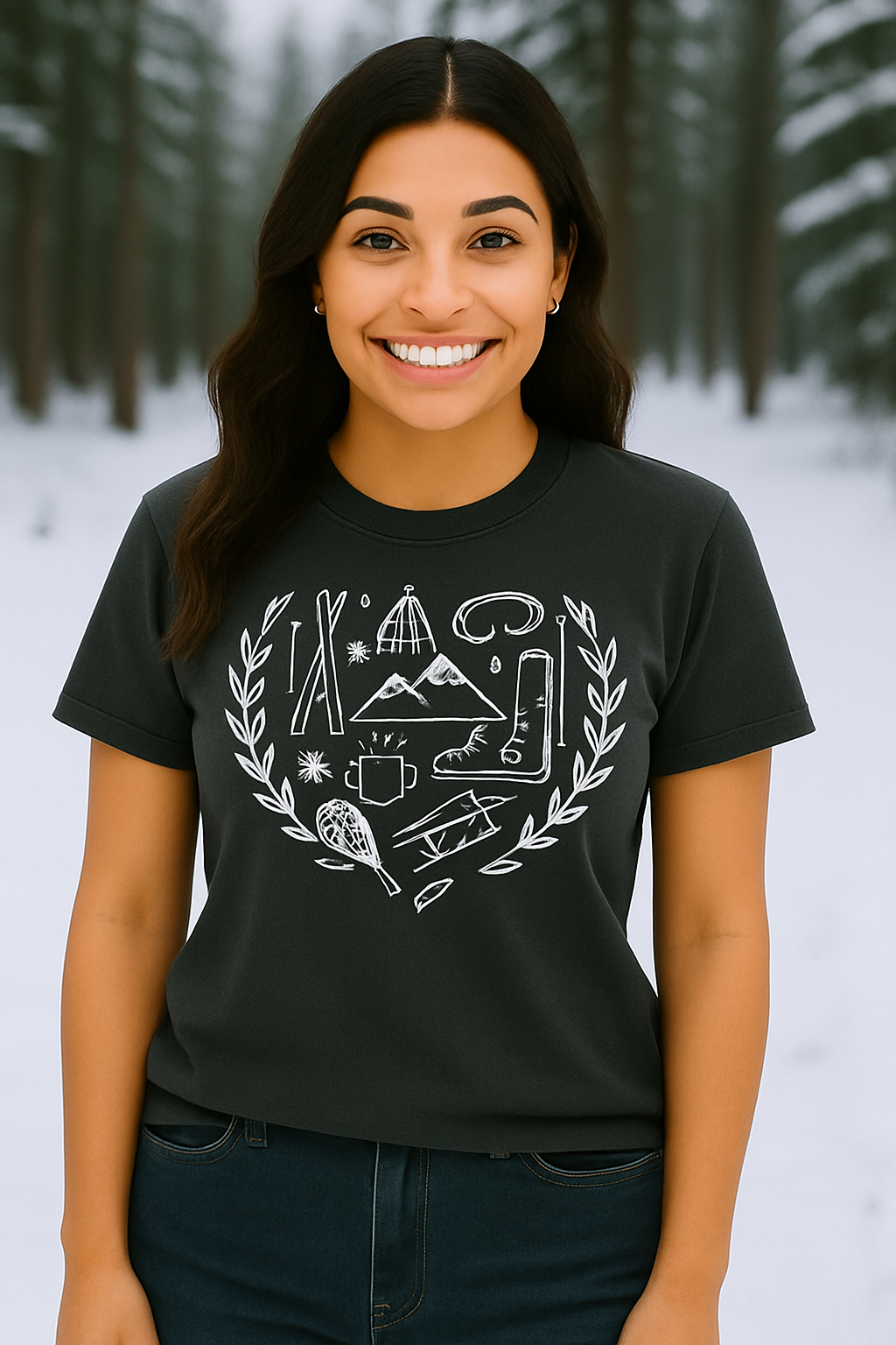 Winter Sports Lovers T-Shirt | Skiing, Snowboarding & Ice Hockey Graphic Tee