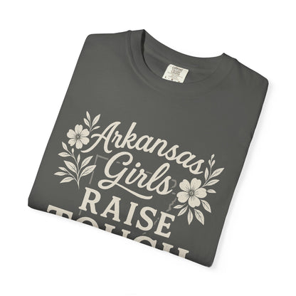 Arkansas Girls Raise Tough Kids Shirt Southern Mom Pride Tee | Comfort Colors Arkansas Graphic T-Shirt