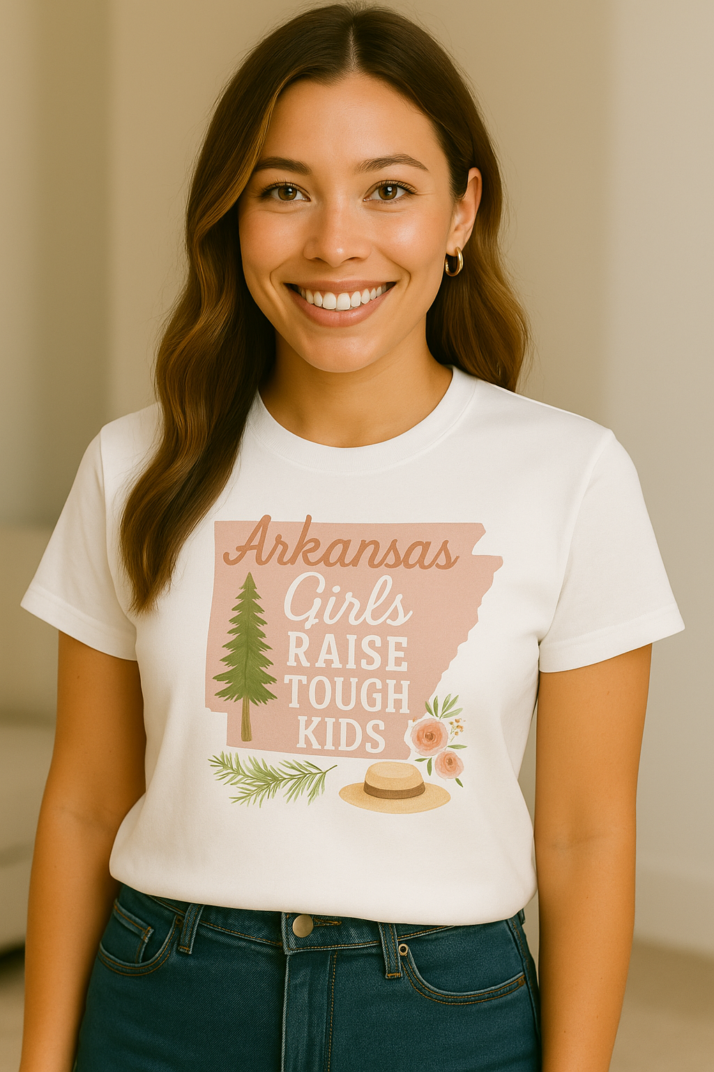 Arkansas Girls Raise Tough Kids Tee | Southern Mom Pride Tee | Comfort Colors Arkansas Graphic T-Shirt
