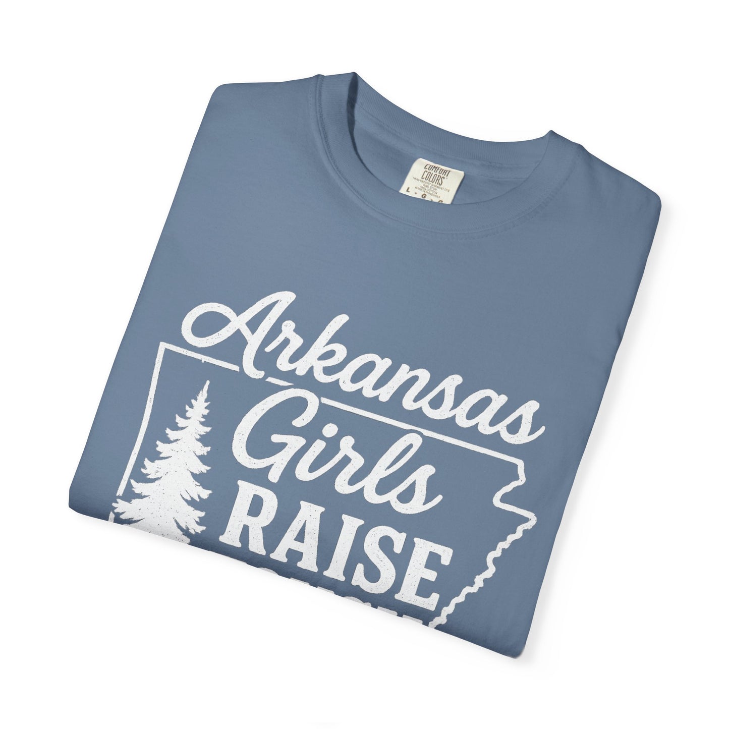 Arkansas Girls Raise Tough Kids Shirt | Southern Mom Pride Tee | Comfort Colors Arkansas Graphic T-Shirt