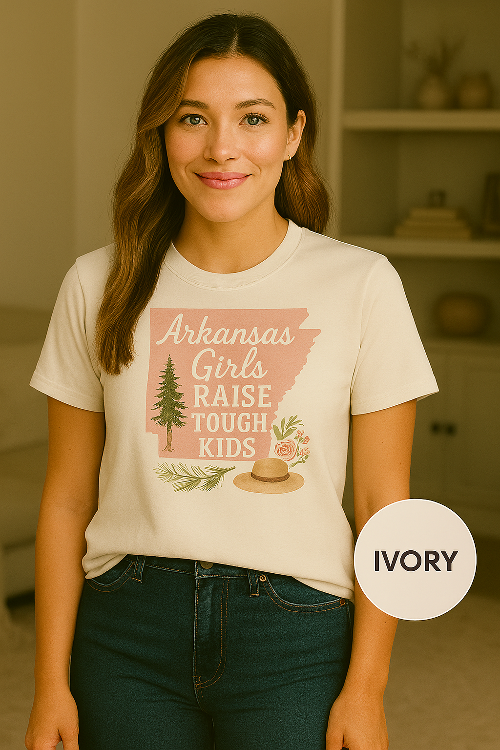 Arkansas Girls Raise Tough Kids Tee | Southern Mom Pride Tee | Comfort Colors Arkansas Graphic T-Shirt