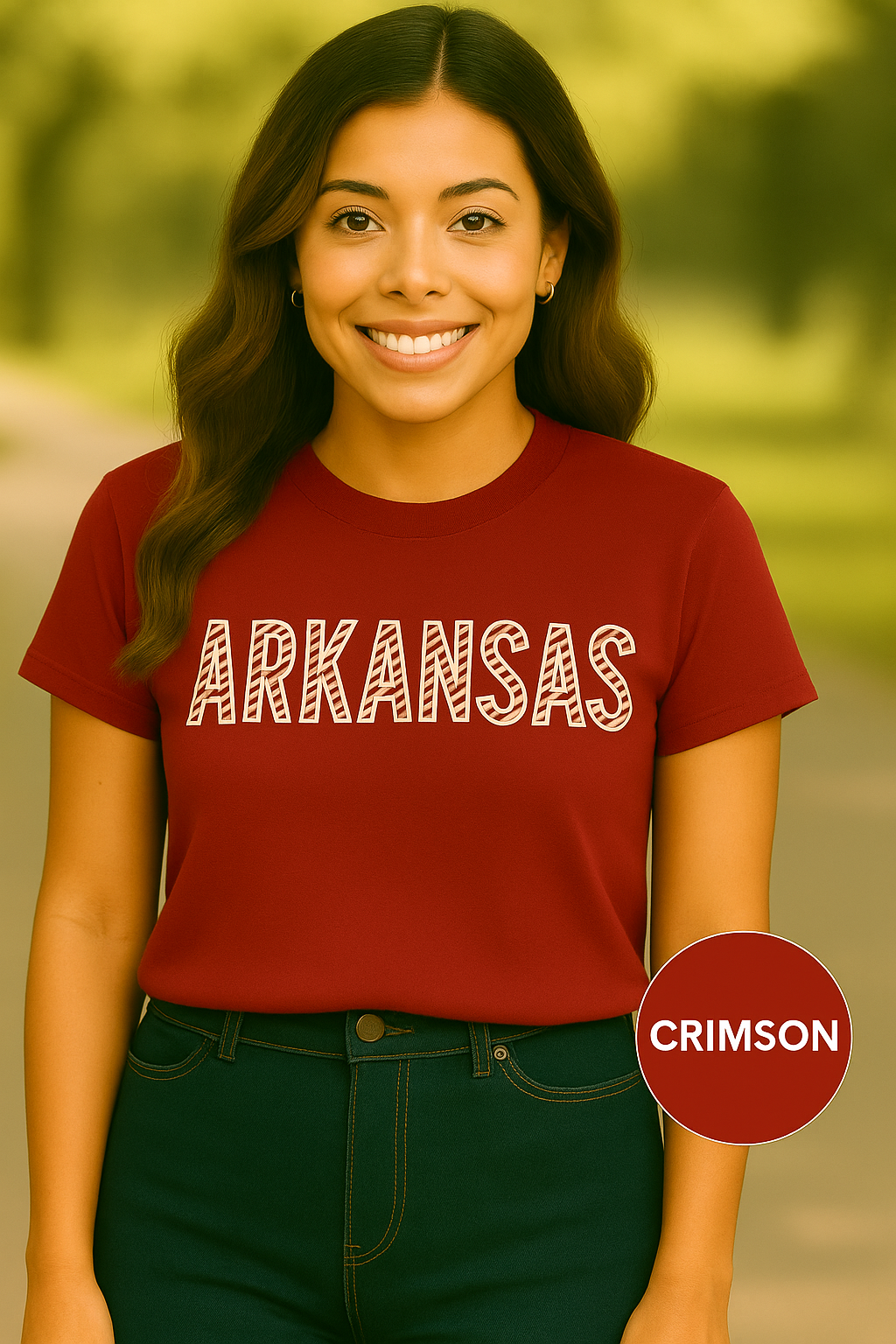 ARKANSAS Chevron Tee-Southern State Pride Tee | Comfort Colors® | Rooted South Threads