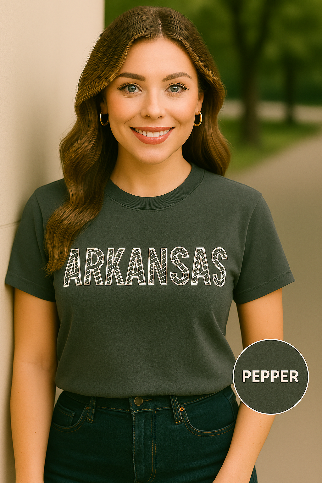ARKANSAS Chevron Tee-Southern State Pride Tee | Comfort Colors® | Rooted South Threads