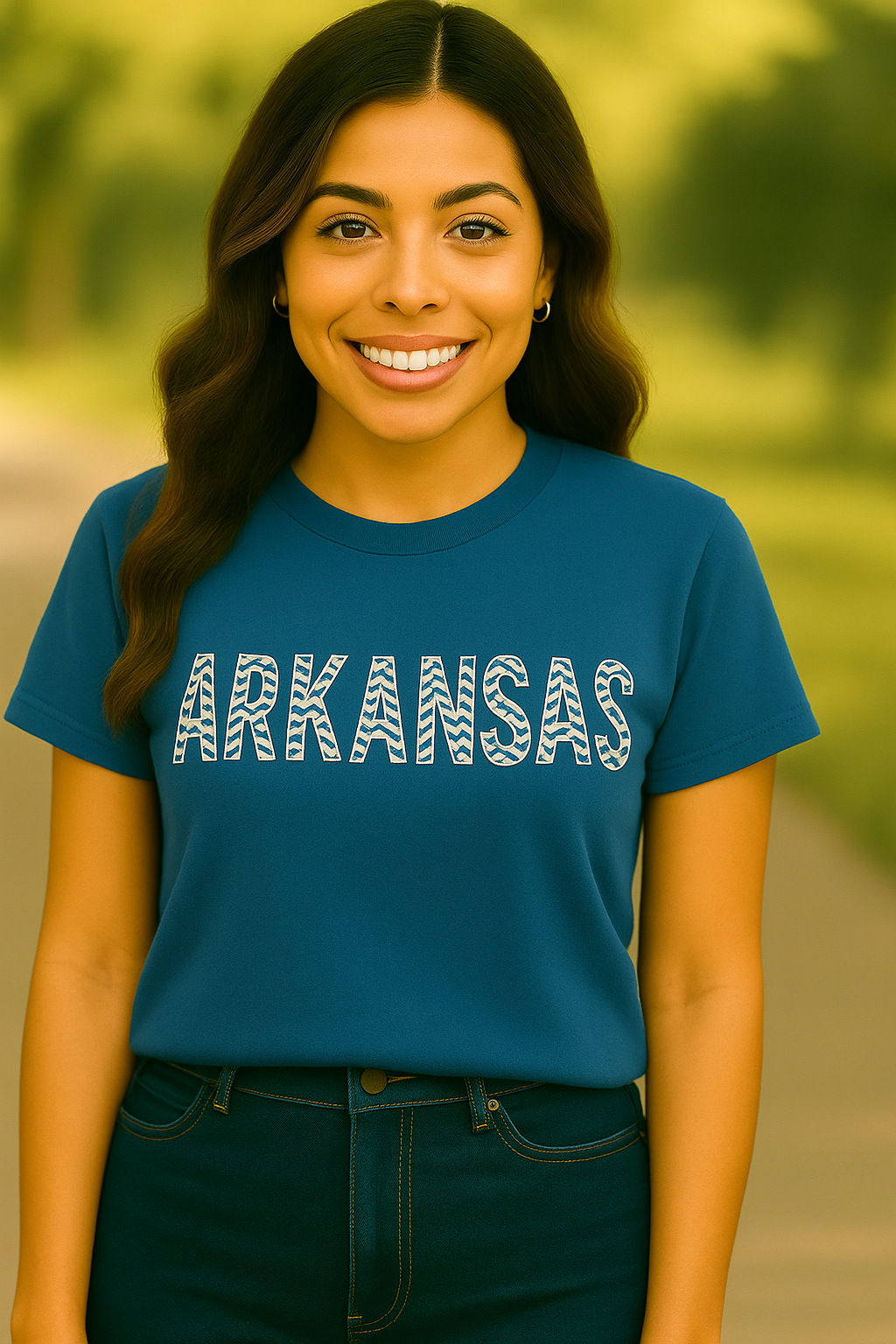 ARKANSAS Chevron Tee-Southern State Pride Tee | Comfort Colors® | Rooted South Threads