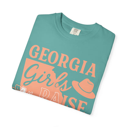 Georgia Girls Raise Tough Kids Shirt | Southern Mom Pride Tee | Comfort Colors Graphic T-Shirt