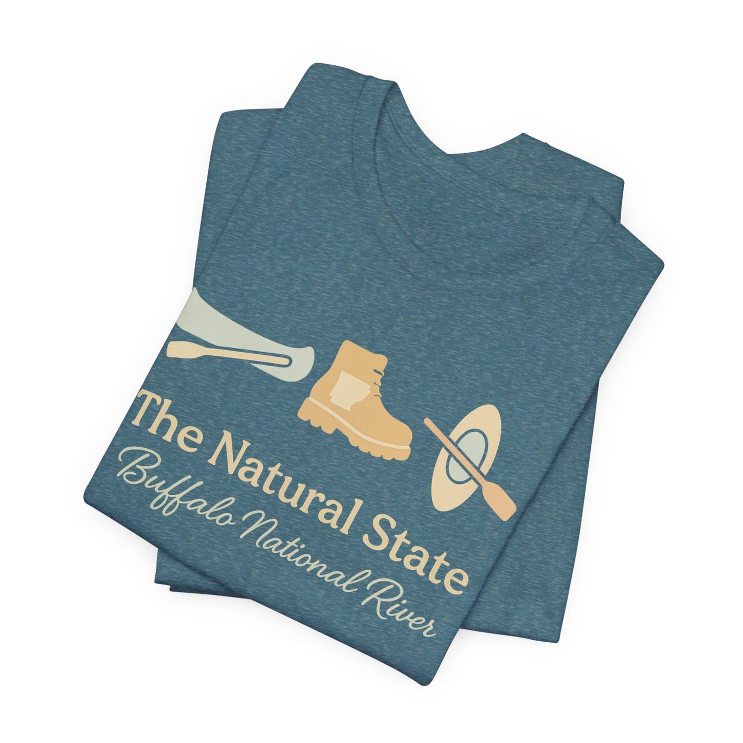 "Adventure Awaits - Hiking & Kayaking Arkansas Tee for Outdoor Enthusiasts"