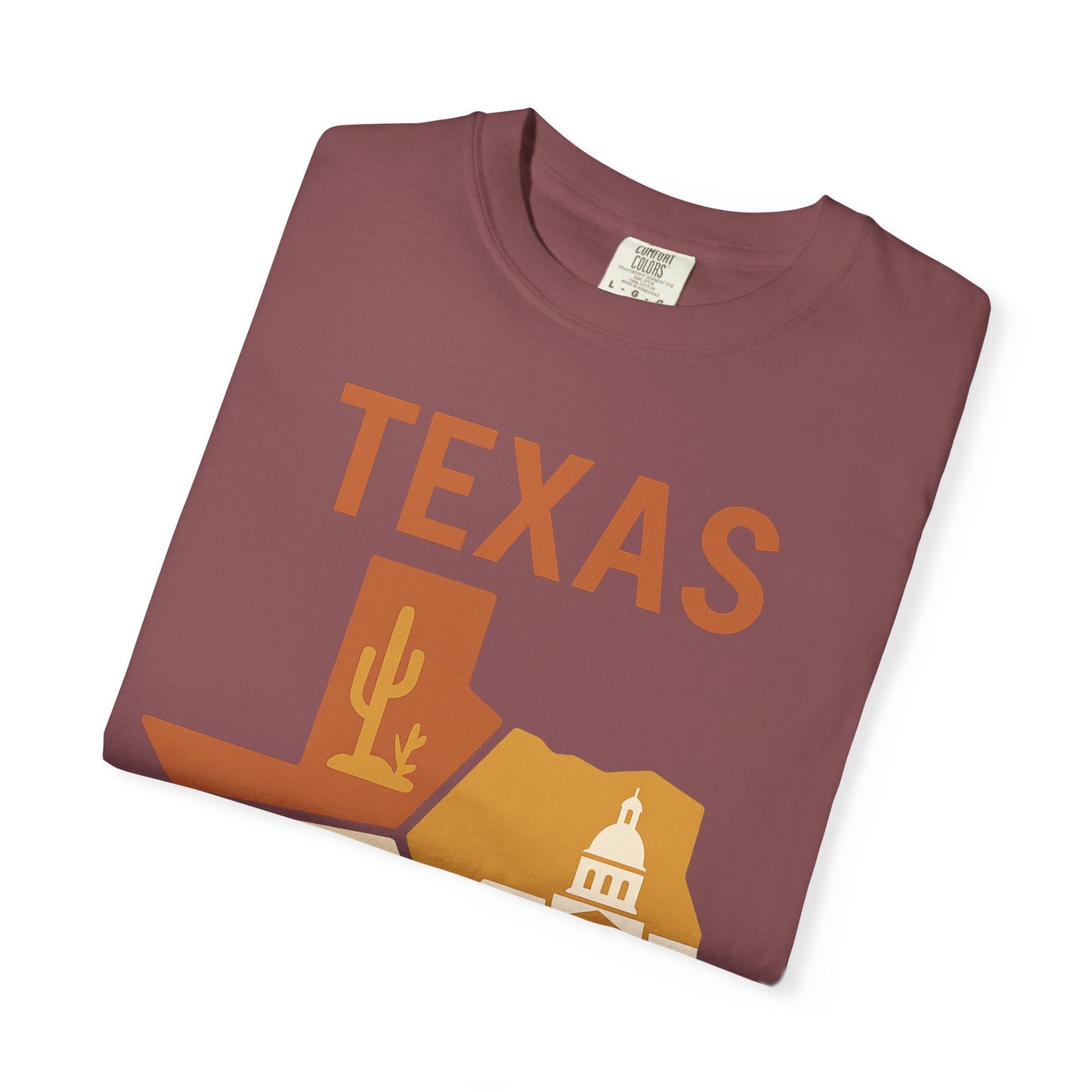 Texas Origami State Shirt | Lone Star Pride Tee with Iconic Scenes | Comfort Colors® | Rooted South Threads