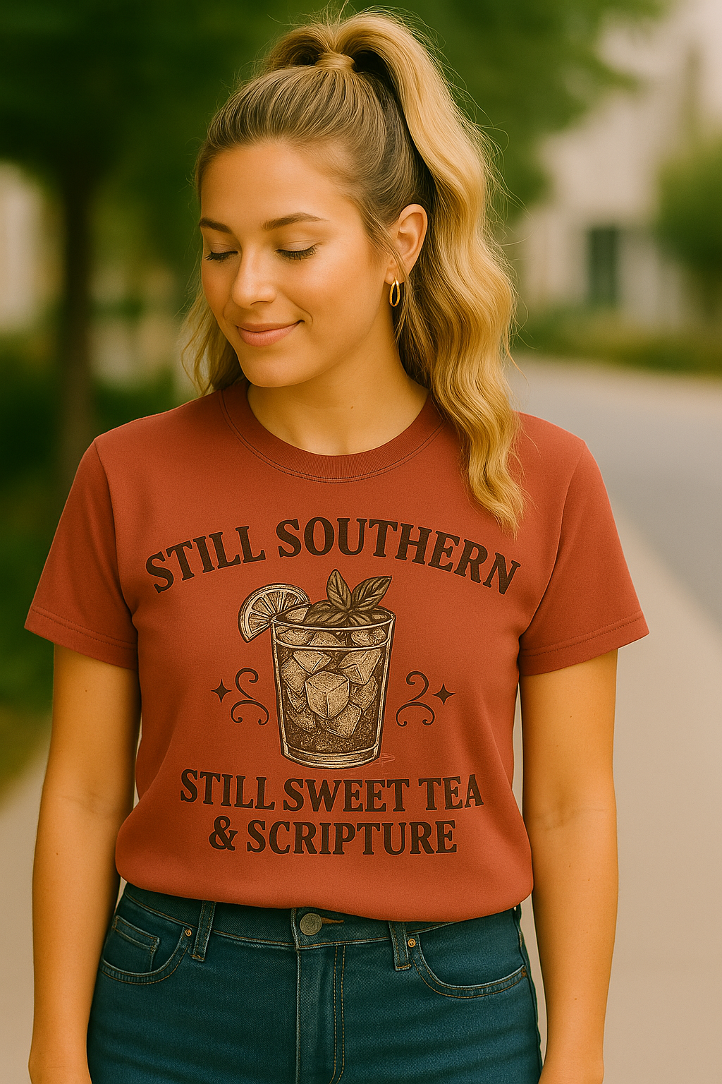 Still Southern Sweet Tea & Scripture T-Shirt – Vintage Southern Christian Graphic Tee