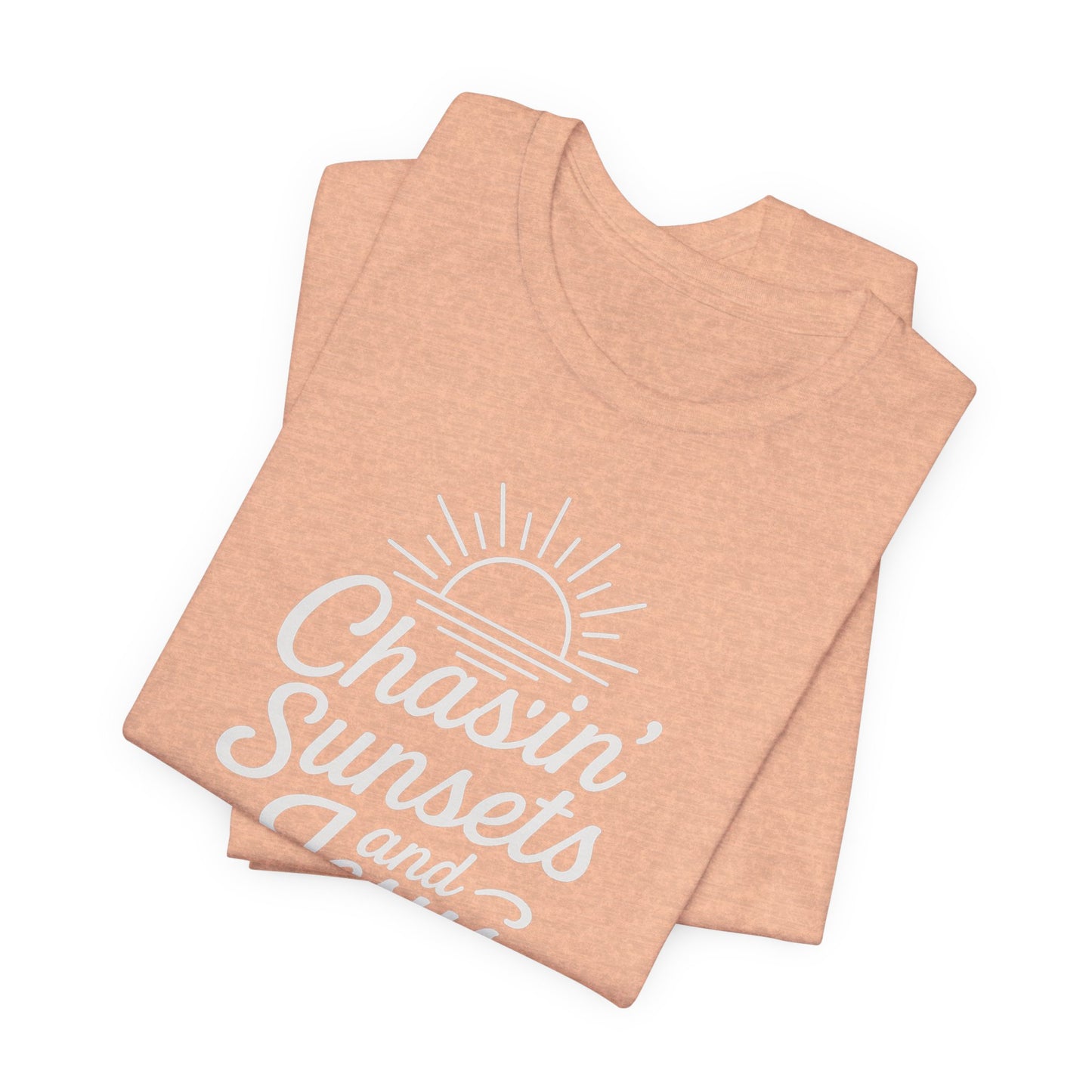 Chasin’ Sunsets and Jesus T-Shirt – Christian Sunset Graphic Tee