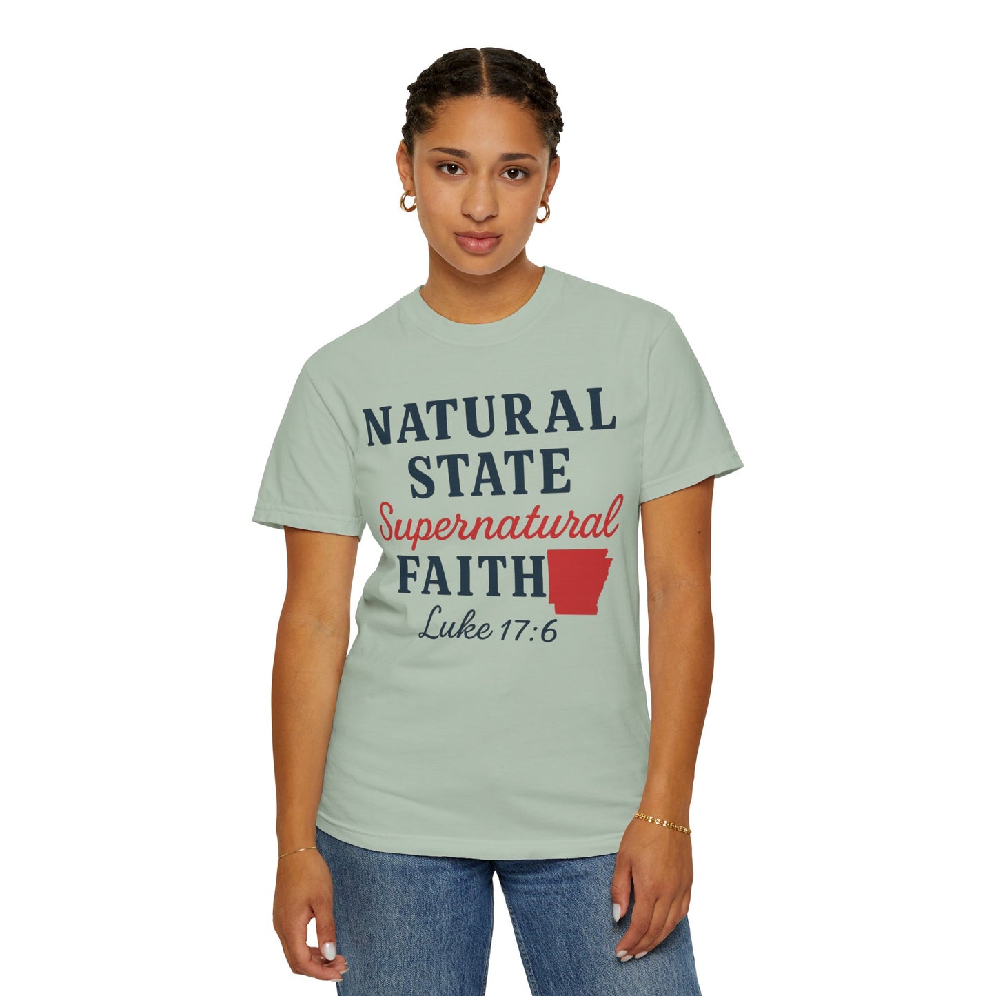 ARKANSAS Natural State, Supernatural Faith – Arkansas Scripture Tee