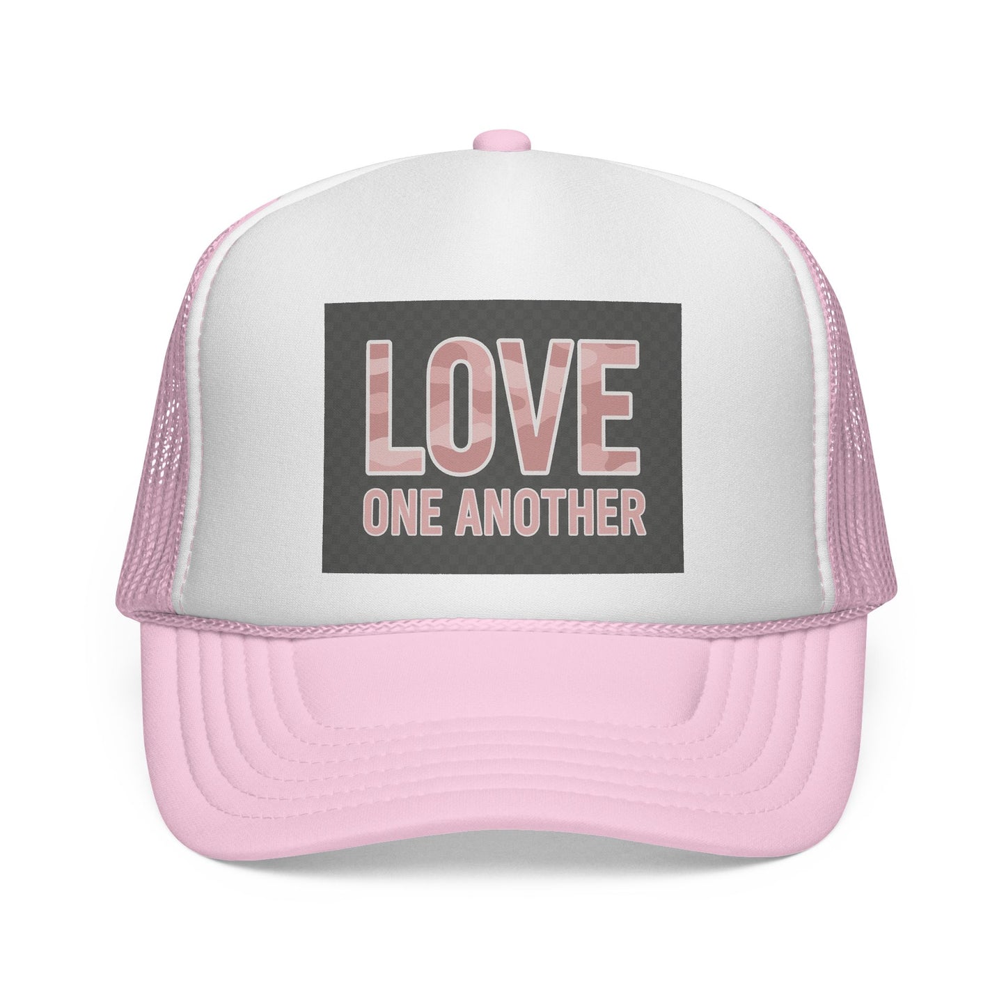 LOVE One Another Christian Trucker Hat – Faith Snapback Cap | Inspirational Jesus Commandment Hat