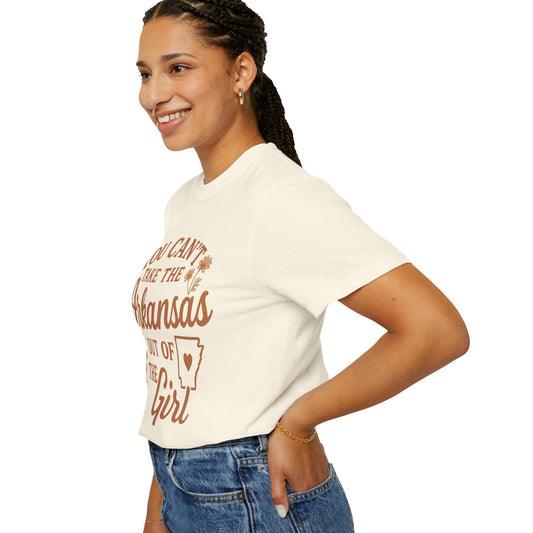 You Can’t Take the Arkansas Out of the Girl Shirt | Southern State Pride Tee | Floral Heart Arkansas Graphic | Comfort Colors Tee| Comfort Colors® | Rooted South Threads