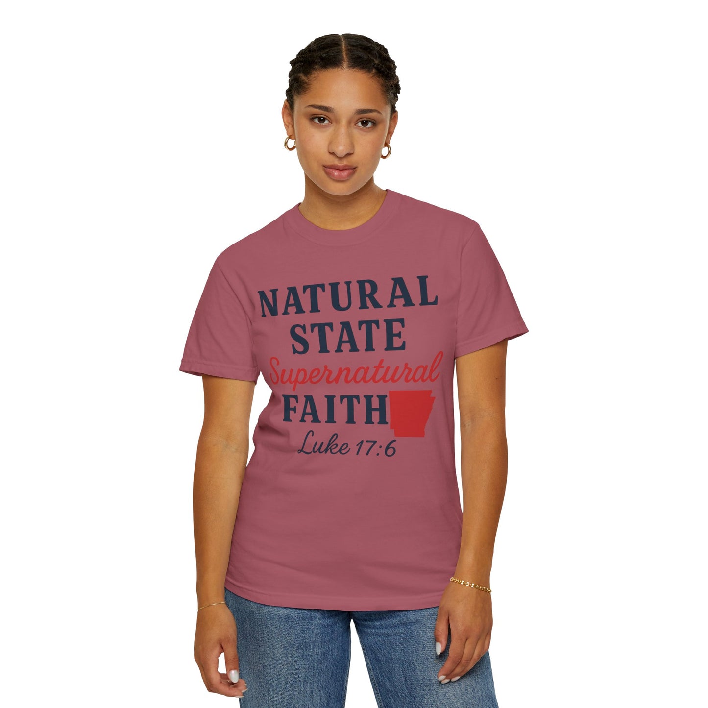 ARKANSAS Natural State, Supernatural Faith – Arkansas Scripture Tee