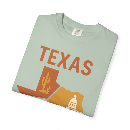Texas Origami State Shirt | Lone Star Pride Tee with Iconic Scenes | Comfort Colors® | Rooted South Threads