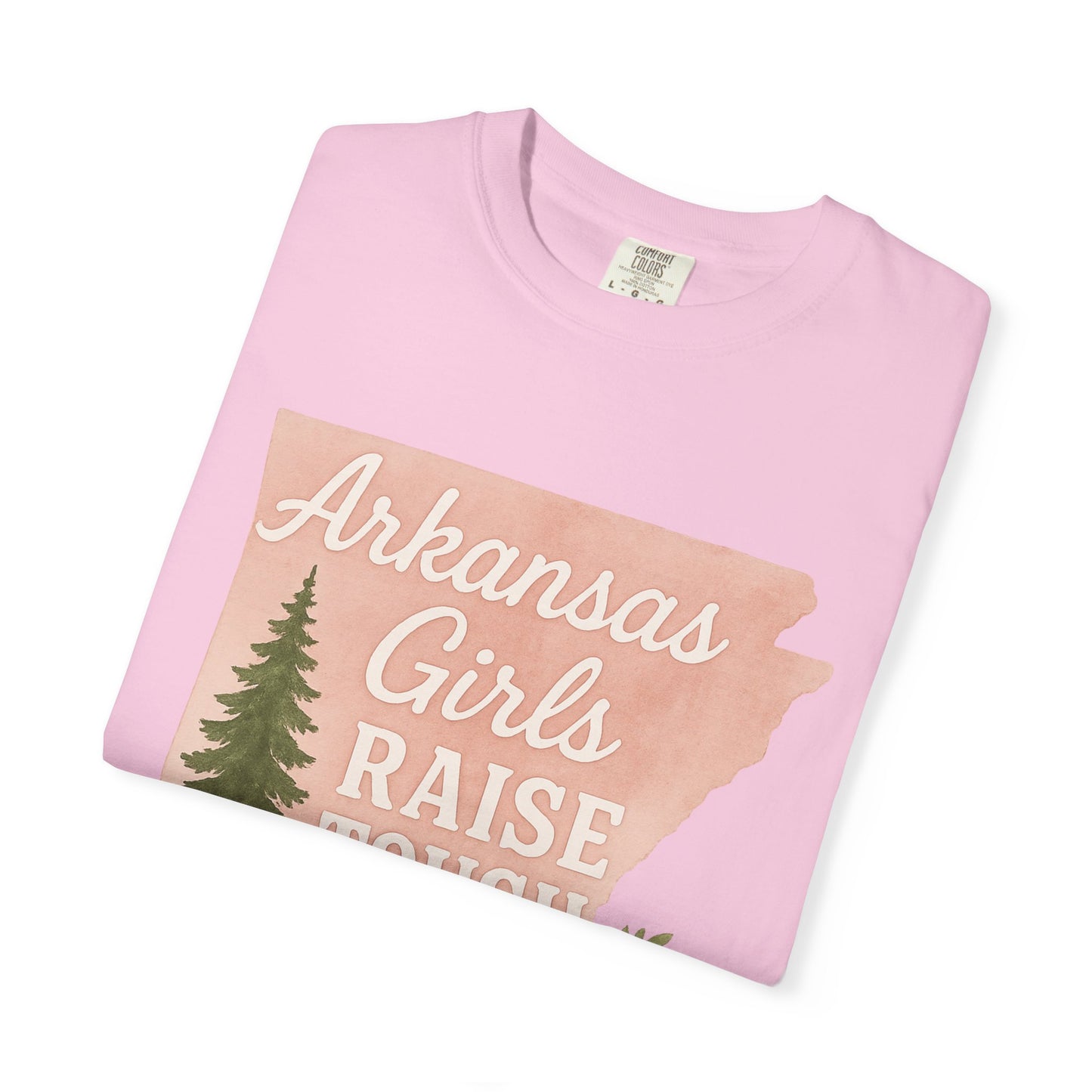 Arkansas Girls Raise Tough Kids Tee | Southern Mom Pride Tee | Comfort Colors Arkansas Graphic T-Shirt