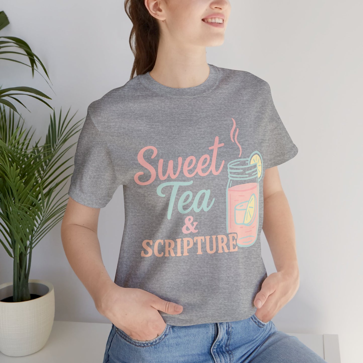 Sweet Tea & Scripture T-Shirt | Pastel Southern Christian Comfort Colors Tee
