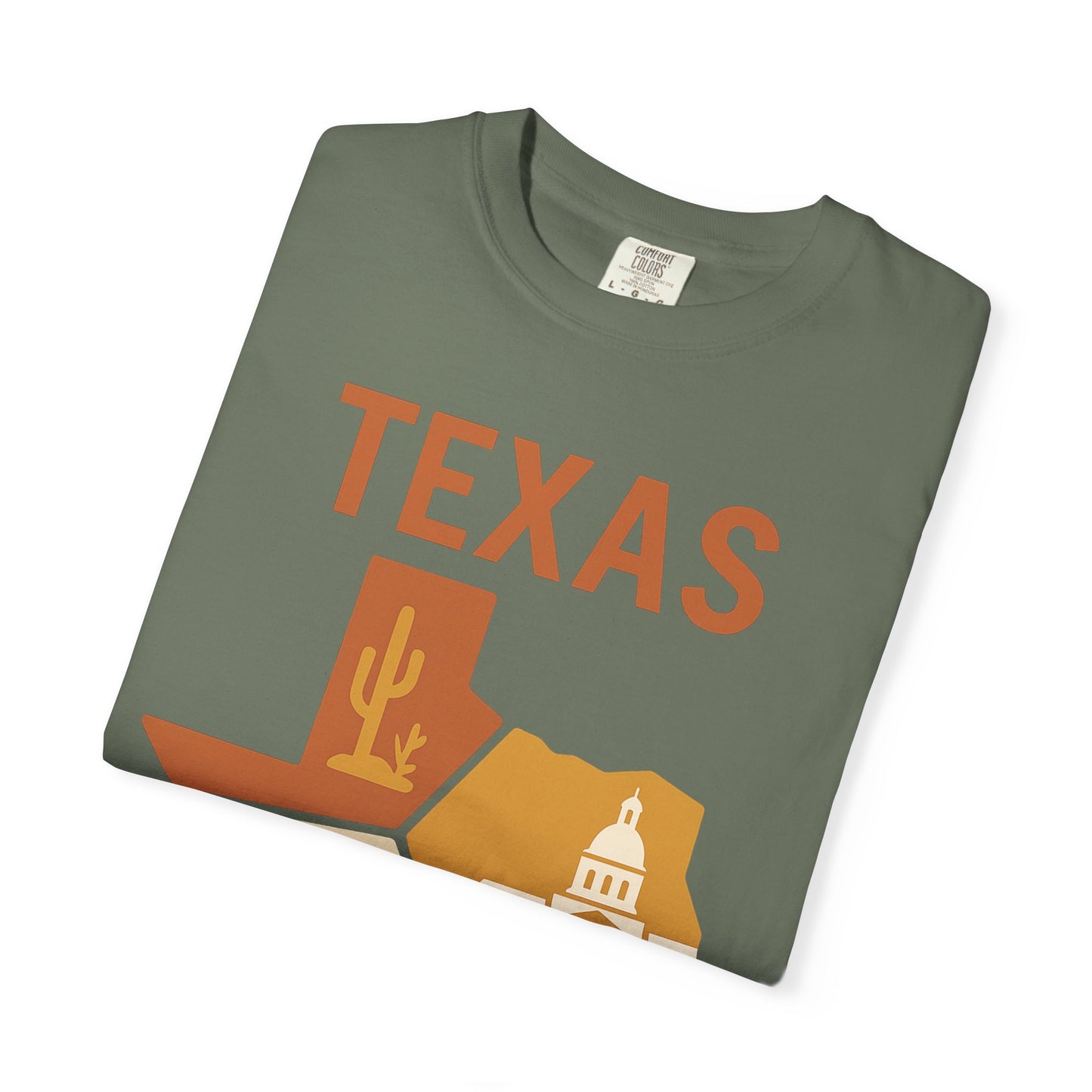 Texas Origami State Shirt | Lone Star Pride Tee with Iconic Scenes | Comfort Colors® | Rooted South Threads