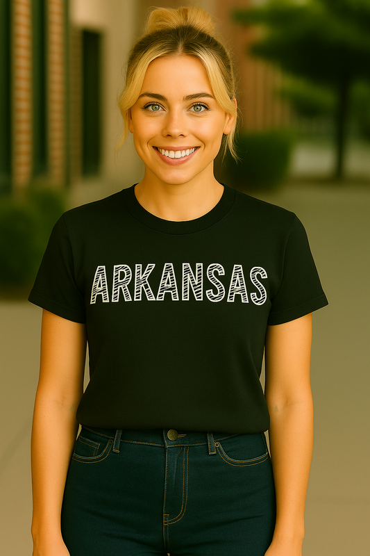 ARKANSAS Chevron Tee-Southern State Pride Tee | Comfort Colors® | Rooted South Threads