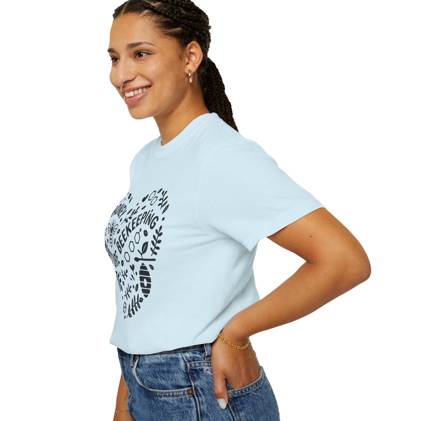 Beekeeping Heart Shirt – Honey Bee Nature Lover Graphic Tee – Sustainable Apiary Comfort Colors Style | Comfort Colors Graphic T-Shirt